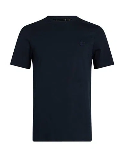 Lyle & Scott Man T-shirt Navy Size S Cotton In Blue