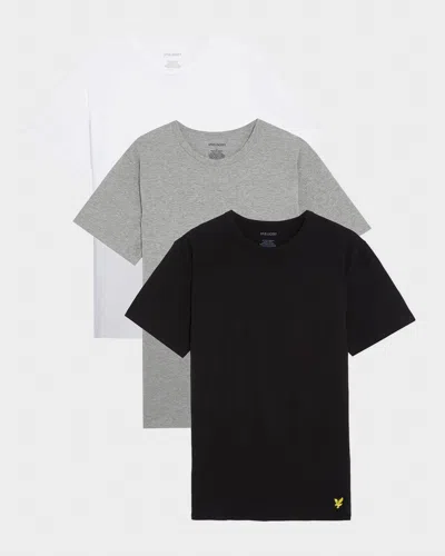 Lyle & Scott Mens Basic 3 Pack T-shirt In Black