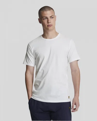 Lyle & Scott Mens Basic 3 Pack T-shirts In White