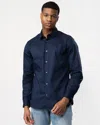 Lyle & Scott Mens Long Sleeve Slim Poplin Shirt In Blue