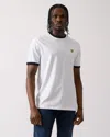 Lyle & Scott Mens Ringer Mens T-shirt In White