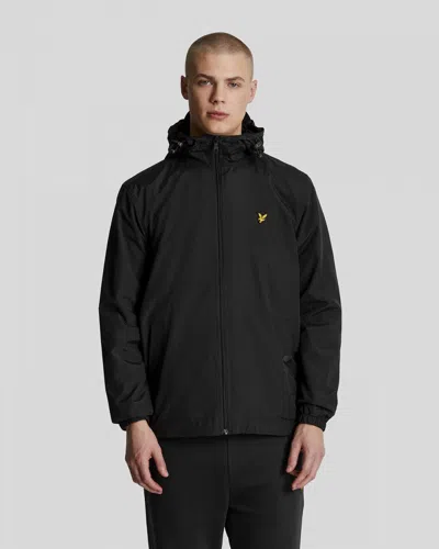 Lyle & Scott Mens Zip Through Hooded Jacket In Black