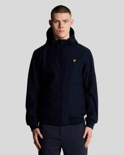 Lyle & Scott Mesh Back Long Sleeve Softshell Jacket In Blue