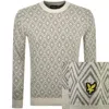 Lyle & Scott Lyle And Scott Monogram Intarsia Jumper Cream In Cream