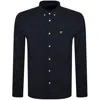 Lyle & Scott Lyle And Scott Oxford Long Sleeve Shirt Navy In Navy