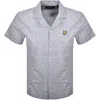 Lyle & Scott Lyle And Scott Oxford Revere Shirt Navy In Gray