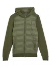 Lyle & Scott Padded Hybrid Hoodie In Multi