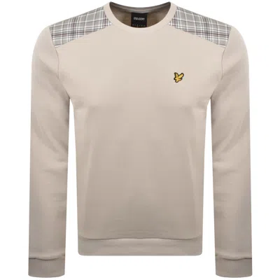 Lyle & Scott Lyle And Scott Panelled Sweatshirt Beige In Multi