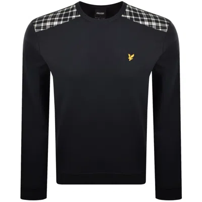 Lyle & Scott Lyle And Scott Panelled Sweatshirt Navy In Black