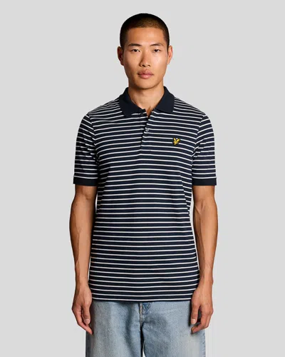 Lyle & Scott Pique Breton Mens Polo Shirt In Gray