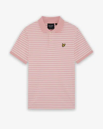 Lyle & Scott Pique Breton Mens Polo Shirt In Pink