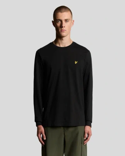 Lyle & Scott Plain Long Sleeve T-shirt In Black