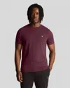 Lyle & Scott Lyle And Scott Crew Neck T Shirt Burgundy In Purple