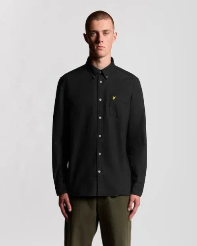 Lyle & Scott Plain Oxford Shirt In Black