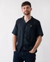 Lyle & Scott Pool Print Mens Shirt In Blue