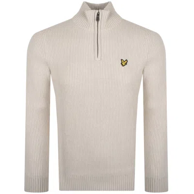 Lyle & Scott Lyle And Scott Quarter Zip Jumper Cream