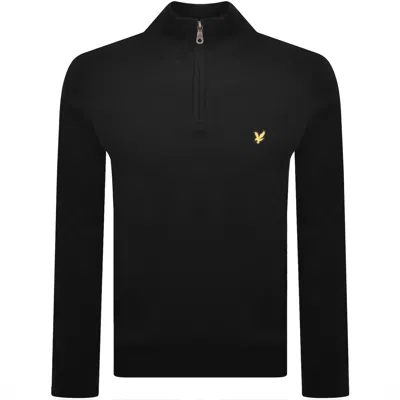 Lyle & Scott Lyle And Scott Quarter Zip Knitted Jumper Black