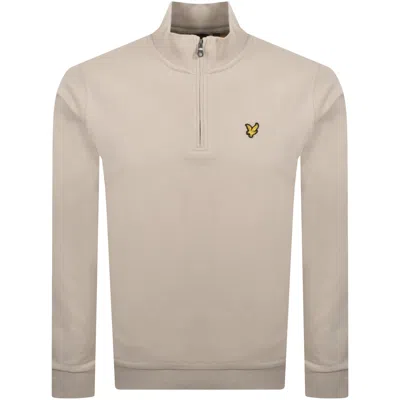 Lyle & Scott Lyle And Scott Quarter Zip Sweatshirt Beige In Neutral