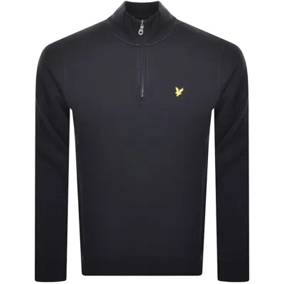 Lyle & Scott Lyle And Scott Quarter Zip Sweatshirt Navy In Blue
