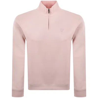 Lyle & Scott Lyle And Scott Quarter Zip Sweatshirt Pink
