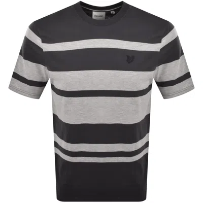 Lyle & Scott Lyle And Scott Relaxed Stripe T Shirt Grey In Multi