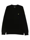 Lyle & Scott Ribbed Crewneck Sweater In Black
