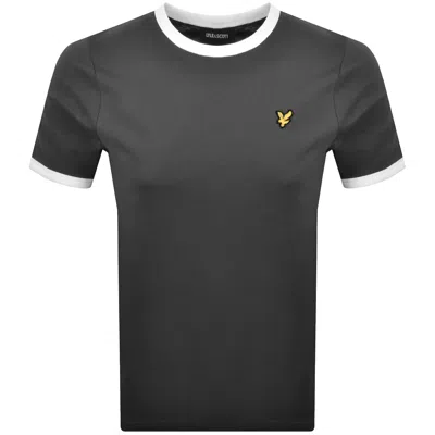 Lyle & Scott Lyle And Scott Ringer T Shirt Grey In Black