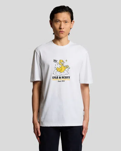 Lyle & Scott Rubber Duck Mens Graphic T-shirt In White