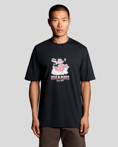 Lyle & Scott Rubber Duck Mens Graphic T-shirt In Black