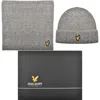 Lyle & Scott Lyle And Scott Scarf And Beanie Set Grey In Gray