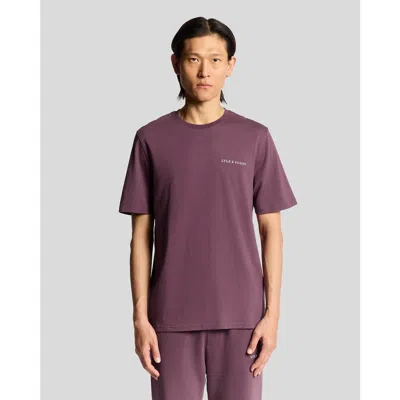 Lyle & Scott Script Long Sleeve T-shirt In Purple