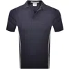 Lyle & Scott Lyle And Scott Seam Tipped Knit Polo T Shirt Navy In Black