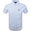Lyle & Scott Lyle And Scott Short Sleeved Gingham Shirt Blue In Blue