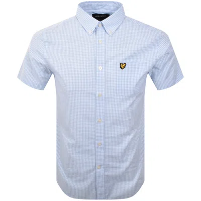Lyle & Scott Lyle And Scott Short Sleeved Gingham Shirt Blue