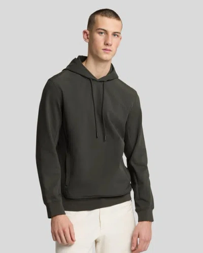 Lyle & Scott Softshell Hybrid Pullover Hoodie In Gray