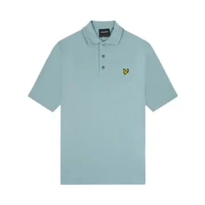 Lyle & Scott Sp2002v Rally Tipped Polo Shirt In Slate Blue