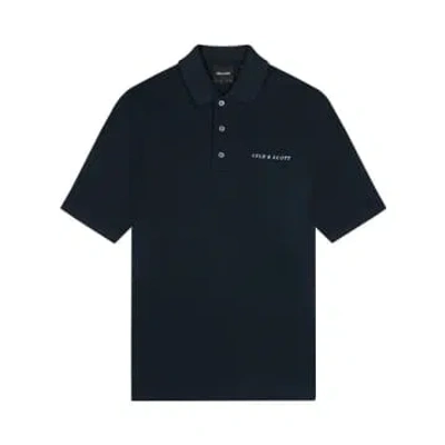 Lyle & Scott Sp2006v Embroidered Polo Shirt In Dark Navy In Blue