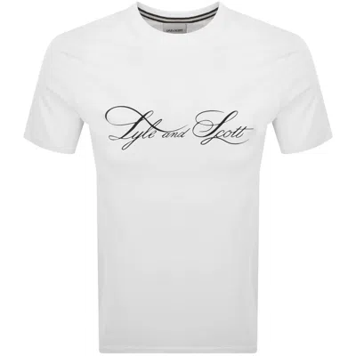 Lyle & Scott Lyle And Scott Superfine Graphic T Shirt White
