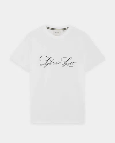 Lyle & Scott Lyle And Scott Superfine Graphic T Shirt White