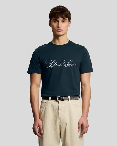 Lyle & Scott Superfine Mens Graphic T-shirt In Green