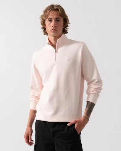 Lyle & Scott Superfine Mens Quarter Zip Sweatshirt In White