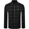 Lyle & Scott Lyle And Scott Tartan Cord Long Sleeve Shirt Black In Black