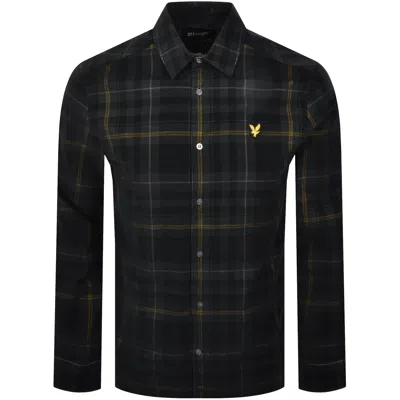 Lyle & Scott Lyle And Scott Tartan Cord Long Sleeve Shirt Black