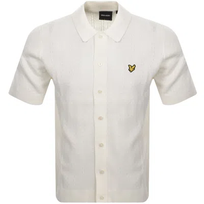 Lyle & Scott Lyle And Scott Textured Stripe Polo T Shirt White