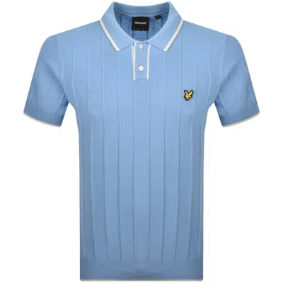 Lyle & Scott Lyle And Scott Tipped Knitted Polo T Shirt Blue