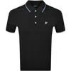 Lyle & Scott Lyle And Scott Tipped Polo T Shirt Black In Black