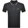 Lyle & Scott Lyle And Scott Tipped Polo T Shirt Grey In Black
