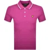 Lyle & Scott Lyle And Scott Tipped Polo T Shirt Pink In Pink