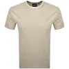 Lyle & Scott Lyle And Scott Tipped T Shirt Beige In Gold