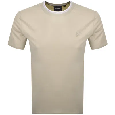 Lyle & Scott Lyle And Scott Tipped T Shirt Beige